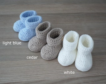 Crochet baby booties, Crochet baby shoes, Newborn booties, Baby boy booties, Baby girl booties, Newborn baby gift