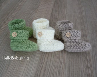 Crochet baby booties, Newborn baby booties, Crochet baby shoes, New baby gift