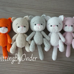Häkeln Sie Katze, Miniaturkätzchen Amigurumispielzeug, Häkeltiere, weiche gefüllte Katze, Katzenliebhabergeschenk, handgemachte Katze, niedliches gefülltes Kätzchen