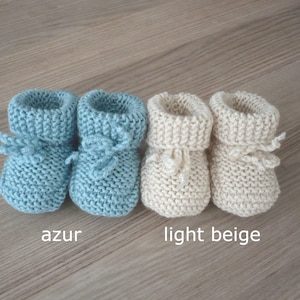 Hand knitted Newborn booties, Knitted slippers, Knit baby booties, Newborn shoes