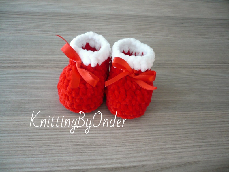 christmas baby booties