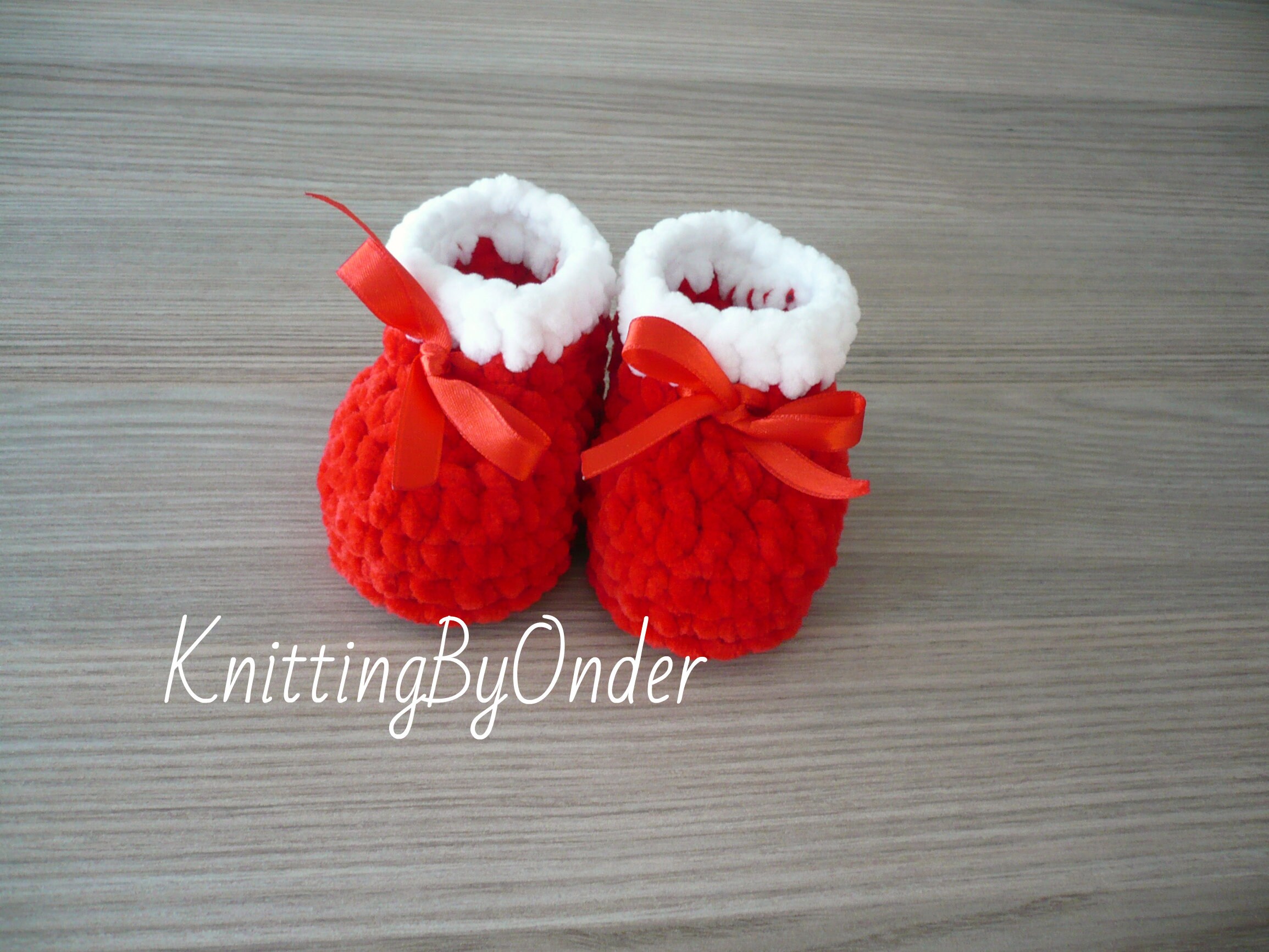 red baby boots