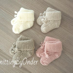 Wool baby booties, Hand knit baby booties, Newborn baby shoes, Infant shoes, Knitted slippers, Newborn baby gift