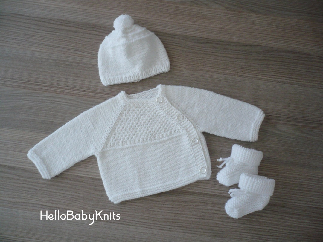Hand Knit Sweater Newborn Boy Outfit Newborn Sweater Set Etsy