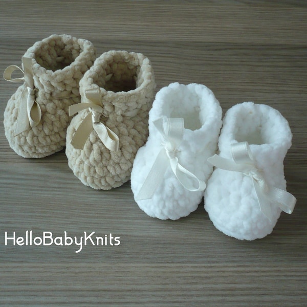 Crochet baby booties, Newborn shoes, Crochet baby shoes