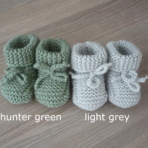 Newborn booties, Newborn shoes, Hand knitted gender neutral baby booties, New baby gift image 5