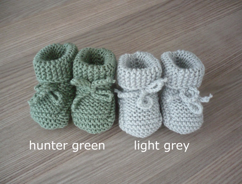 Newborn booties, Newborn shoes, Hand knitted gender neutral baby booties, New baby gift image 5