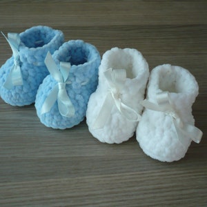 Crochet baby booties, Newborn shoes, Newborn booties, New baby gift