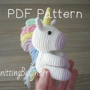Crochet Unicorn PDF Pattern: Amigurumi Toy Instructions