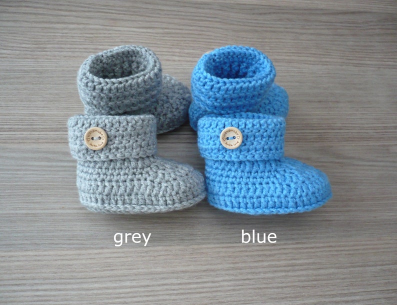 Crochet baby booties, Baby boy booties, Blue baby booties, Newborn booties, New baby gift, Baby shoes