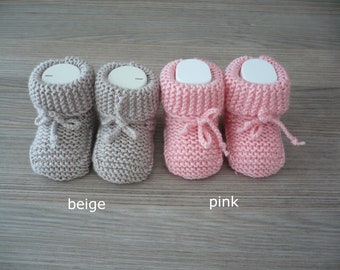 Gebreide babyslofjes, pasgeboren slofjes, pasgeboren schoenen, babyjongensslofjes, babymeisjesslofjes, pasgeboren babycadeau