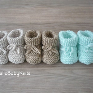 Knit baby booties, Knit baby shoes, Baby slippers, Crib shoes, Newborn booties, Baby boy booties, Baby girl booties, New baby gift