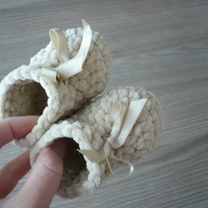 Crochet baby booties, Newborn shoes, Newborn booties, New baby gift