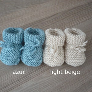 Newborn booties, Newborn shoes, Hand knitted gender neutral baby booties, New baby gift image 4