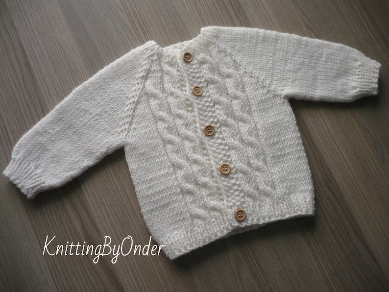Hand knitted baby cardigan, Woolen baby sweater, White toddler sweater, Baptism cardigan Hand knitted baby cardigan, Woolen baby sweater, White toddler sweater, Baptism cardigan