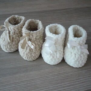 Crochet baby booties, Newborn shoes, Newborn booties, New baby gift