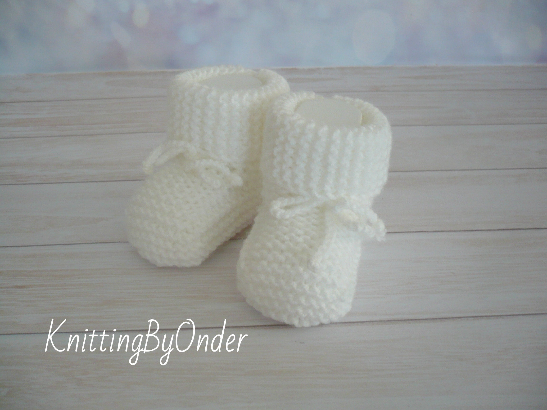 Knit baby booties Baby boy booties Baby girl booties Etsy