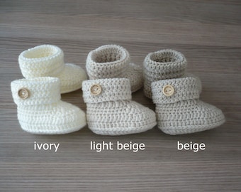 Chaussons bébé au crochet, chaussons pour berceau, chaussons pour nouveau-né, chaussons unisexes, cadeau nouveau-né