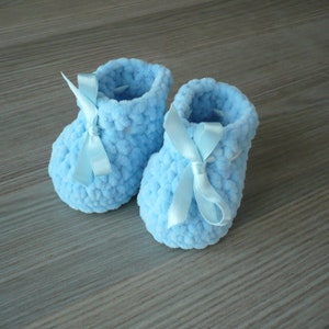 Crochet baby booties, Newborn shoes, Newborn booties, New baby gift