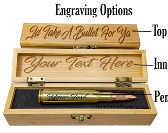 6th Anniversary gift for him Iron | Bullet Pen & Engraved Gift Box | Personalized 6 Year Wedding Present - Great Unique Idea for Husband