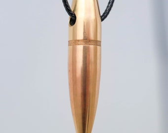 Manly Necklace | Real 50 Cal Bullet Pendant | Mens Fashionable