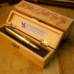 Birthday Gifts for him | Husband Bullet Pen & Gift Box | Personalized | Handmade, boyfriend or Mens Birthday gift Brass Honcho