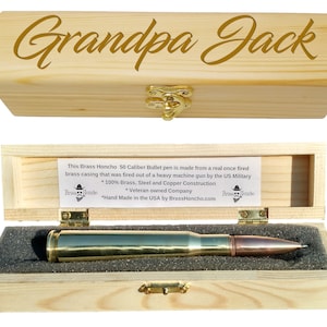 Personalized Gift For Pop-Pop | Bullet pen & Gift Box | Gifted Personal Grandfather Gift - Custom Engraved Papa Gifts, Christmas or Birthday