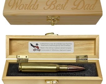Fathers Day Gift From Wife - Dad Gift | Bullet Pen & Engraved Gift Box | Gifts For Dad - Christmas, Birthday, Fathers Day