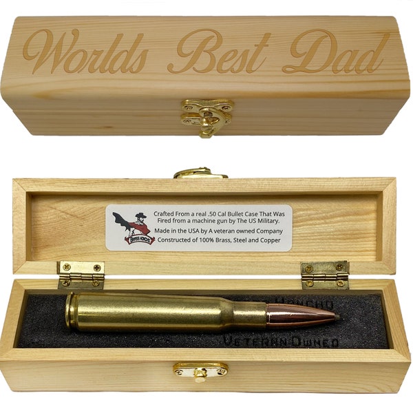 Fathers Day Gift From Wife - Dad Gift | Bullet Pen & Engraved Gift Box | Gifts For Dad - Christmas, Birthday, Fathers Day