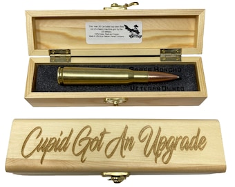 Valentines Day Gift For Husband / Men | Valentines Bullet Pen & Engraved Gift Box | Personalized Valentines Day Gift for Him - Engraved