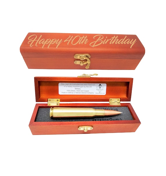 40th Birthday Gift For Man Birthday Gifts For Him Bullet Pen Etsy 40th Birthday Gift For Man Birthday Gifts For Him Bullet Pen Etsy