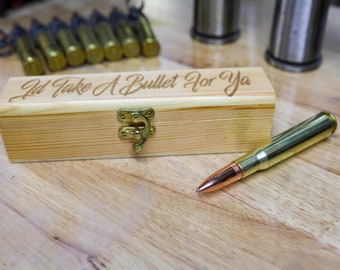 First Anniversary Gift for Him - Paper Anniversary Gifts | Bullet Pen & Engraved Gift Box | Personalized 1st anniversary gifts for Husband