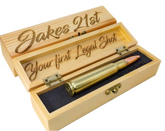 21st Birthday Gift For Him | Bullet pen & Personalized Gift Box | Engraved 21 birthday gift - boyfriend / son | Manly Man Birthday gift