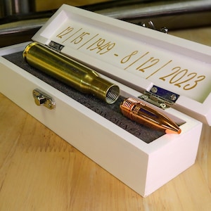 Unique small urn for ashes | Bullet Urn | Custom Sharing Remembrance Cremation Urn |  Engraved Urn Box | Handmade & Personalized