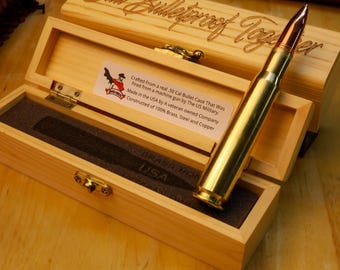 7 Year Anniversary Gift for Men | Bullet Pen & Gift Box | Unique Gifted 7th - Copper Anniversary | Personalized Engraved gifts for husband