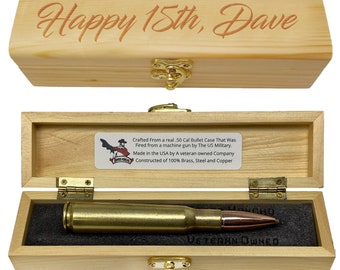 15th anniversary gifts for husband | Bullet Pen &  Gift Box | 7 Year - Unique Gifts For Man - Personalized gifts for husband