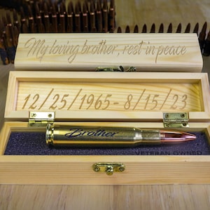 Bullet Urn Custom Adult Remembrance Cremation Urn |  Engraved Urn Box | Handmade Personalized decorative name ash Urne For Him Small Dad