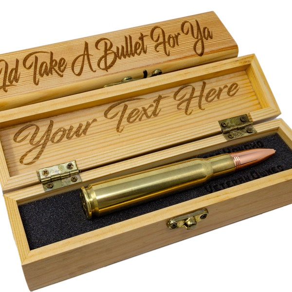 Steel Anniversary Gifts | Bullet Pen & Engraved Gift Box | 11th Anniversary Gifts for Husband | Custom Handmade Personalized