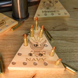 Navy Retirement Gifts | U.S. NAVY Bullet Game | From Him Sailor Gifts Bullet Game w/ real Bullets USA Made Master Chief