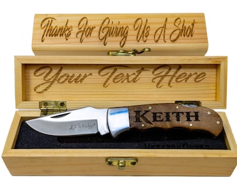 Customer Gifts | Engraved Knife & Gift Box | Unique Thank you gift to customer | Custom Personalized