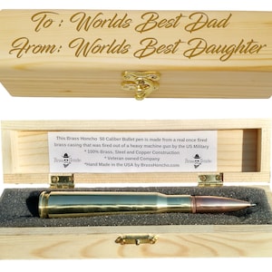 Personalized Gift For Dad From Daughter - Dad Gift | Bullet Pen & Engraved Gift Box | Gifts For Dad - Happy Birthday giftbox , Fathers Day