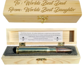 Personalized Gift For Dad From Daughter - Dad Gift | Bullet Pen & Engraved Gift Box | Gifts For Dad - Happy Birthday giftbox , Fathers Day