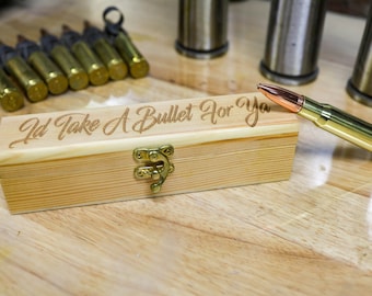 1st Anniversary Gift For Him | Bullet Pen & Engraved Box | 1 year | Best wedding Anniversary Gift for Husband - Unique one year Personalized