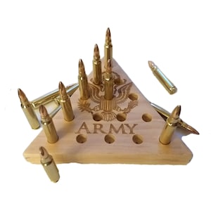 Soldier Gifts Army Bullet Peg Game Real Blank Bullets Made in USA Army Girlfriend / Boyfriend Military Game Gifts for Him image 1