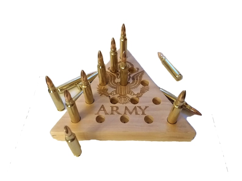 Soldier Gifts Army Bullet Peg Game Real Blank Bullets Made in USA Army Girlfriend / Boyfriend Military Game Gifts for Him image 1