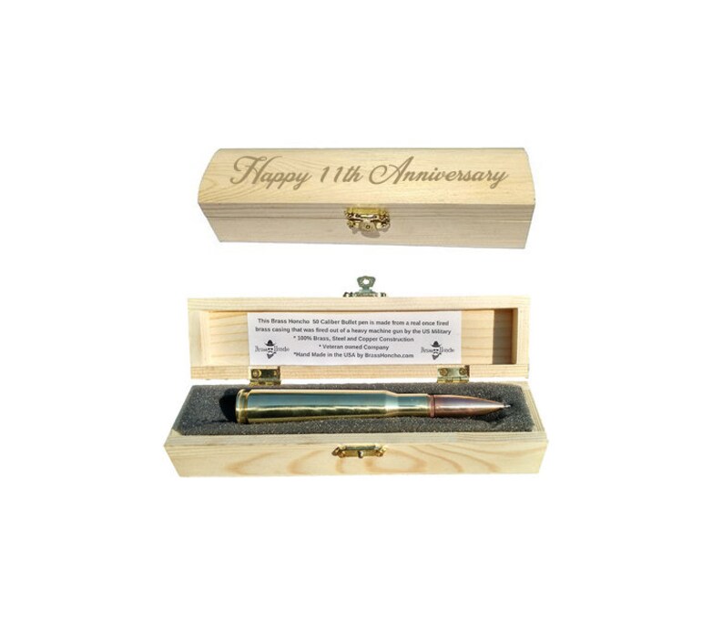 Steel Anniversary Gifts bullet Pen & Engraved Gift Box 11th Etsy