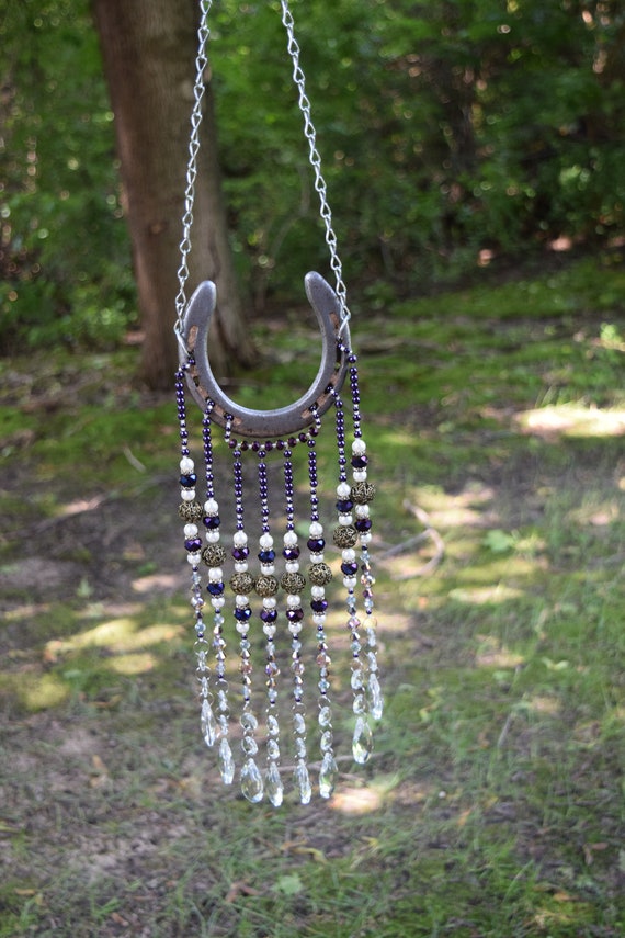 Purple Horseshoe Sun Catcher, Garden Art, Yard Decor - Etsy