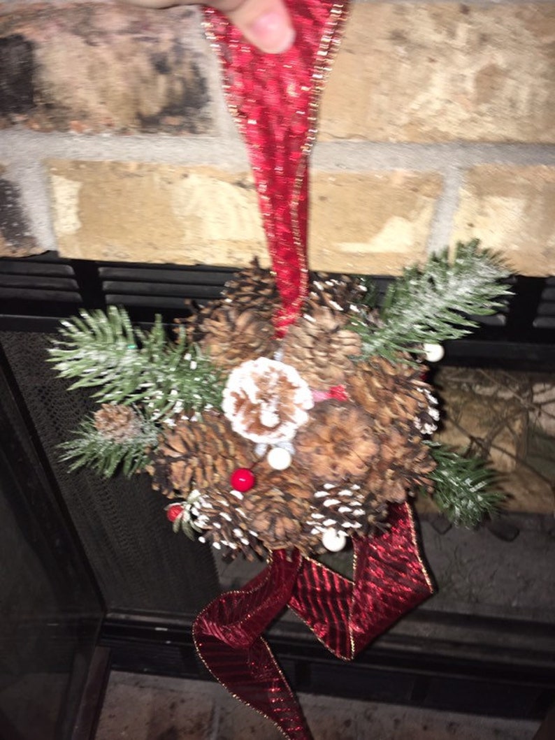 Winter Decor Chistmas Decoration Christmas Wreath Ball Pine Cone Kissing Ball