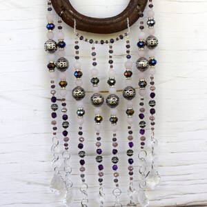 Horseshoe Sun Catcher, purple and silver, Sun Catcher, Garden Art, Yard Decor