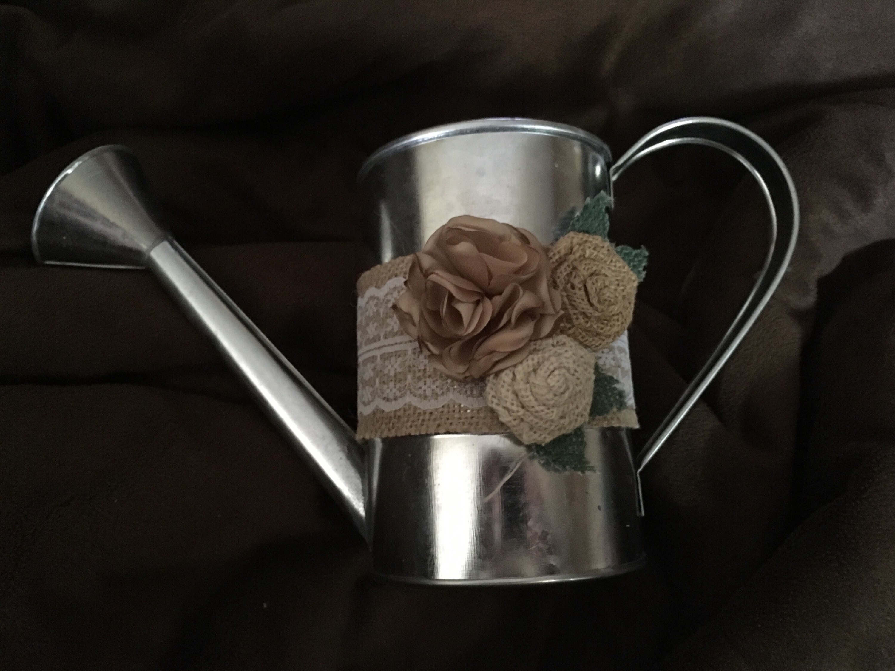 Watering can centerpiece shabby chic Etsy